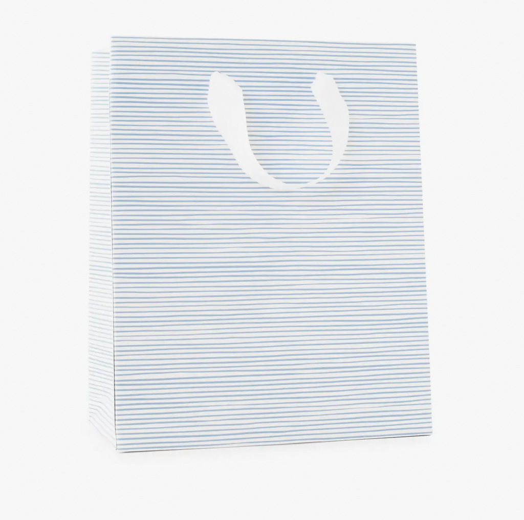 Blue Painted Stripe Gift Bag