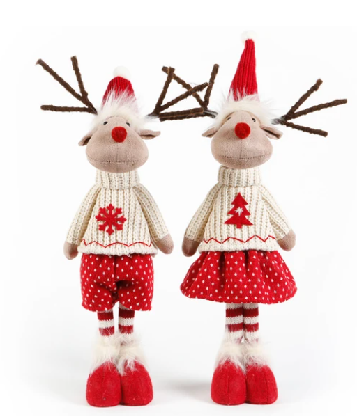 Standing Boy and Girl Reindeer Set