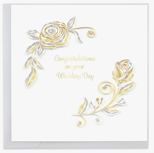 White Rose Wedding by Quilling Card