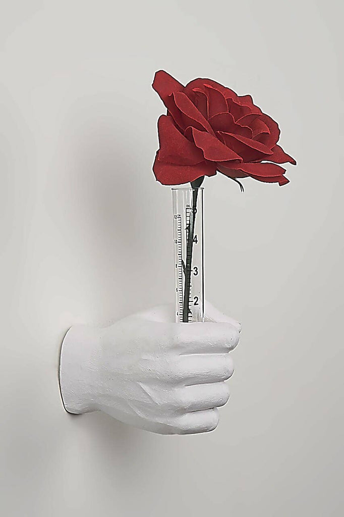 Interior Illusions Plus White Flower Vase Grip Hand - 7