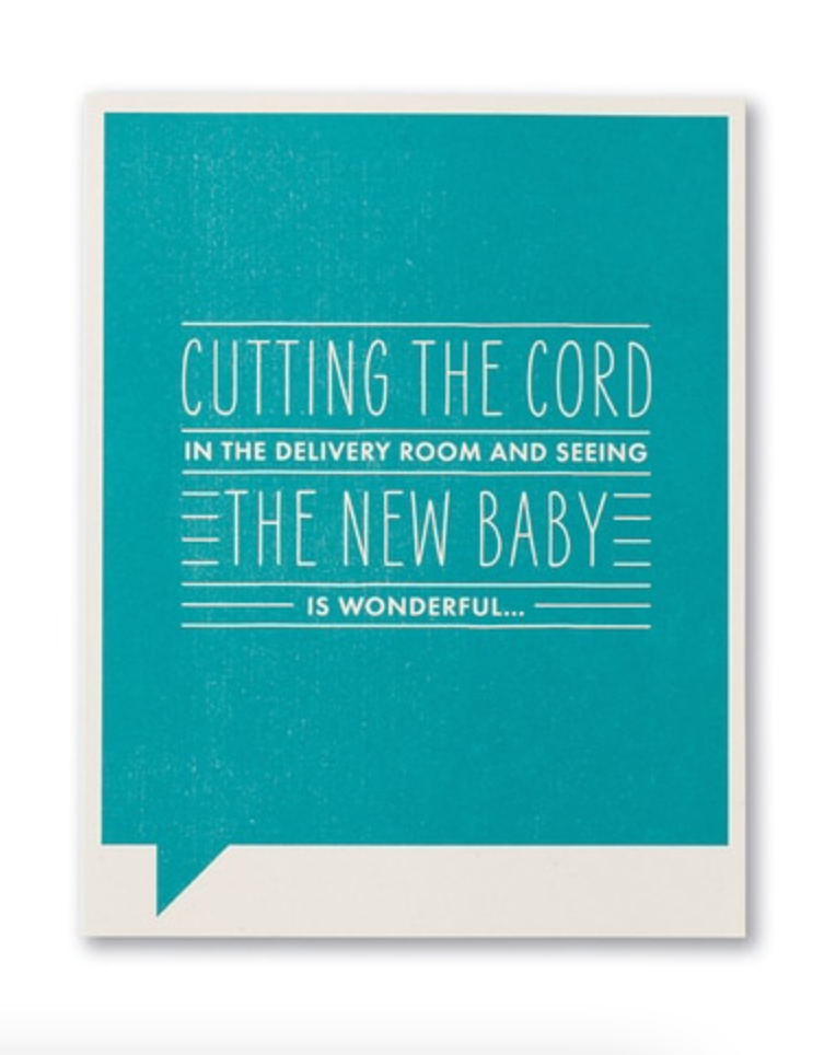 Cutting the cord in the delivery room and seeing the new baby