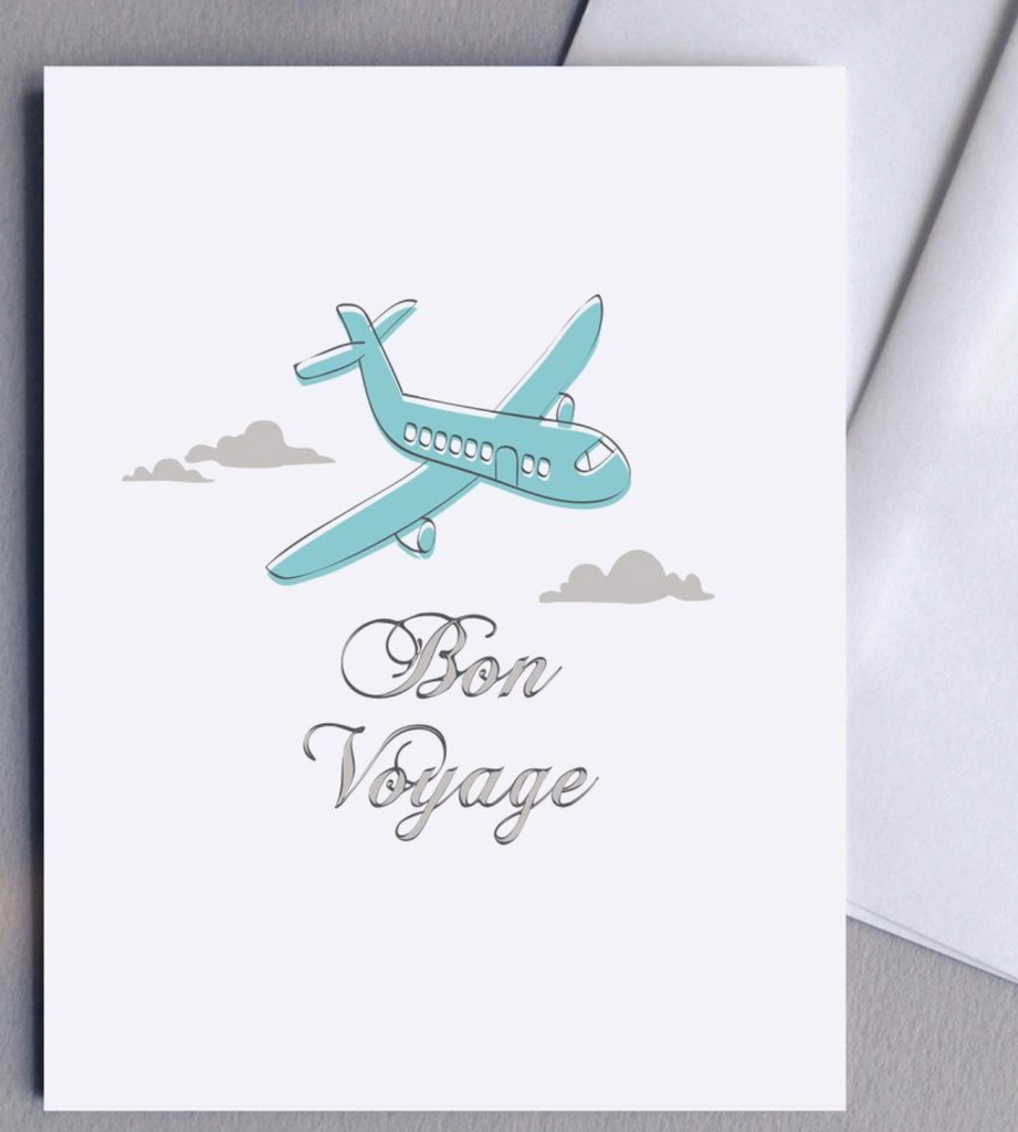 Bon Voyage Airplane Card