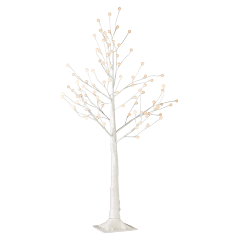 4.5' Glittered White Lighted Tree