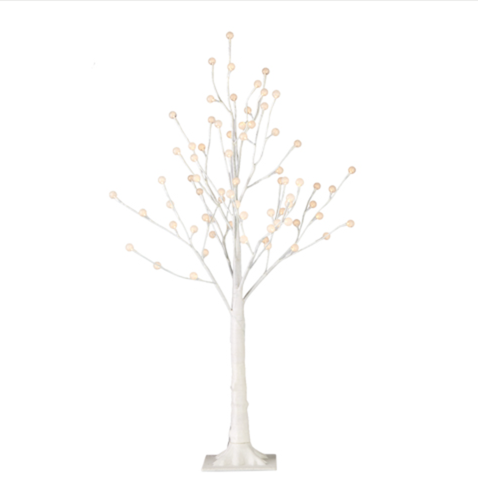 3.5' Glittered White Lighted Tree