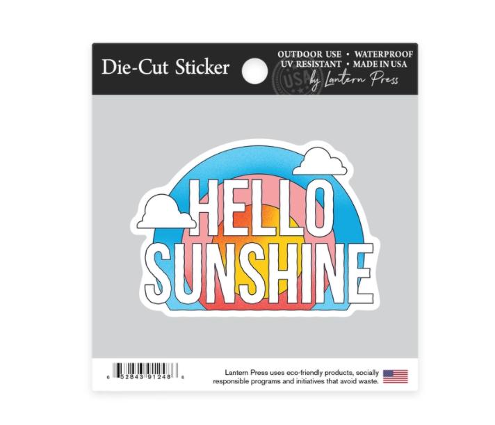 Hello Sunshine (Vinyl Die-cut Sticker, Indoor/Outdoor)