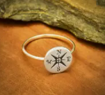 Sterling Silver Compass Ring
