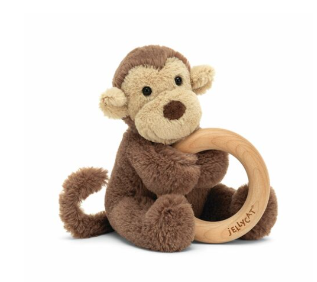Monkey Wooden Ring Toy